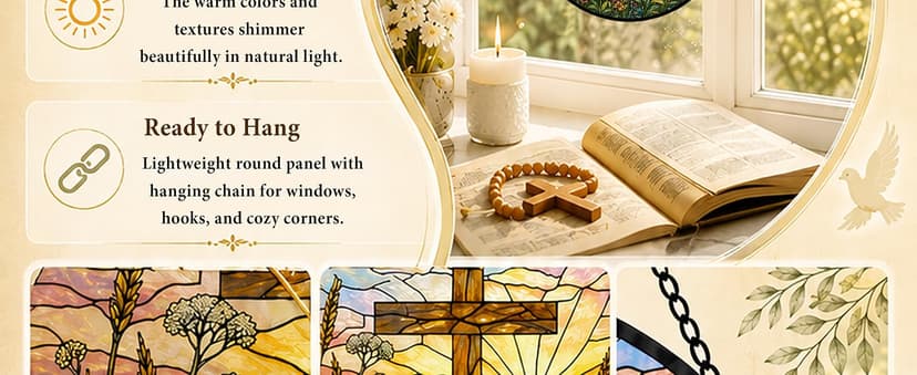 Stained Glass Suncatcher Window Hanging Couples Best Friend Sister 2026 Christmas Oranment Family Mothers Day Gifts for Mom Birthday Gifts for Women Gifts for Mom Christmas Grandma Her Wife Nana Aunt B0H4RPLWX7