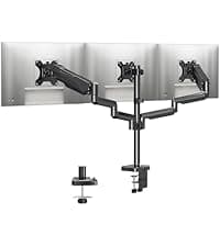 MOUNTUP Dual Monitor Stand for Desk, Monitor Arms for 2 Monitors 32 27 24 22 Inches, Height Adjustable Double Monitor Mount, VESA Mount with C-Clamp & Grommet Base, Holds 4.4-17.6lbs