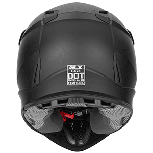 GLX GX23 Dirt Bike/Motocross Helmet - Matte Black, Large - DOT Approved