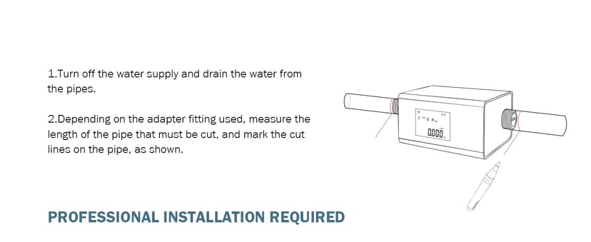 Frizzlife LP365 Smart Water Monitor and Automatic Shutoff - 0.01GPM Ultrasonic Micro Leak Detection, APP Wi-Fi Remote Control, Real-Time Flow/Temp Monitoring, 24/7 Water Usage Reports, 3/4" and 1"