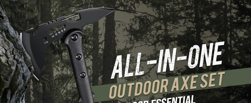Freelander Tactical Axe 2 Pack, Sharp Tomahawk with Sheath, Portable Tomahawk with Clip and Bottle Opener, Durable Survival Hatchet for Emergency, Hiking and Camping, for Men Women