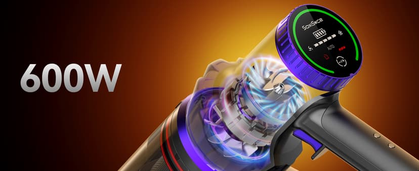 Cordless Vacuum Cleaner, 50KPA Powerful Suction, 70Min Runtime Vacuum Cleaners for Home, Self-Standing Stick Vacuum with Charging Dock Station,Anti-Tangle Brush for Home Pet Hair/Carpet/Hardwood Floor