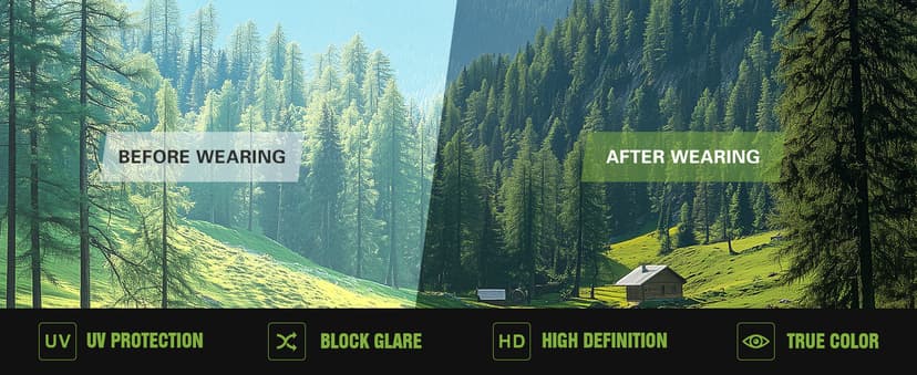 Foliful 3 Pack Polarized Sports Sunglasses for Men, Mens Sunglasses Wrap Around UV400 Protection for Cycling Fishing Driving