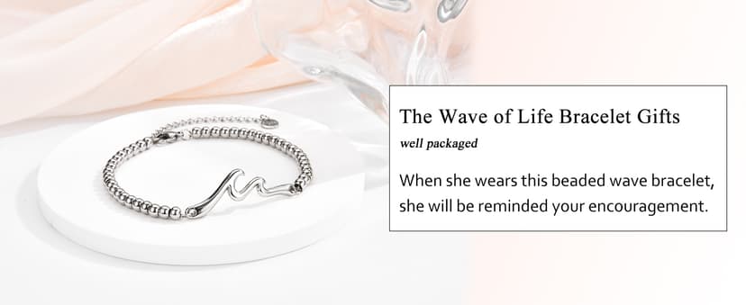 The Wave of Life Bracelet, Christmas Birthday Valentines Graduation Day Gifts for Women Her Gifts for Best Friend Sister Daughter Granddauhgter Niece B0DCJFR132