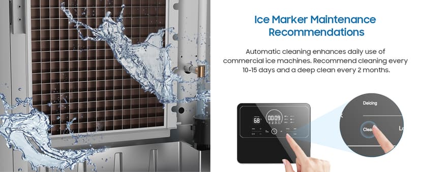 Commercial Ice Maker Machine 700 Lbs/24H Industrial Ice Maker Machine Commercial Ice Machine with 400Lbs Storage, Ice Ready in 5-12 min, Stainless Steel Ice Maker for Bar Cafe Business Restaurant