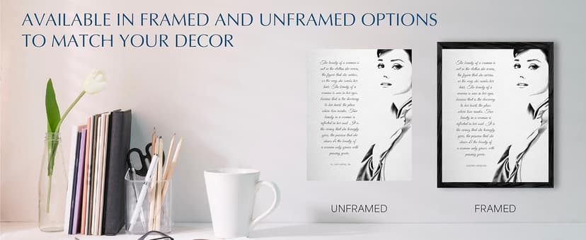 The Beauty of a Woman Wall Art Print – Famous Inspirational Quote Poster – Elegant Feminine Home Décor for Bedroom, Office, or Living Room – Meaningful Gift for Women, Mom, or Friend.11x14 Unframed