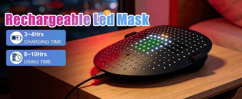 Gift for Halloween Costume Mask Birthday Christmas Cosplay, Rechargeable, 50 Glowing Patterns, Cool Toys For Kids Adults JDBMAOYE LED Light Up Mask with Gesture Sensing,Perfect Gifts for Teen Boys B0D9LZXPZ1