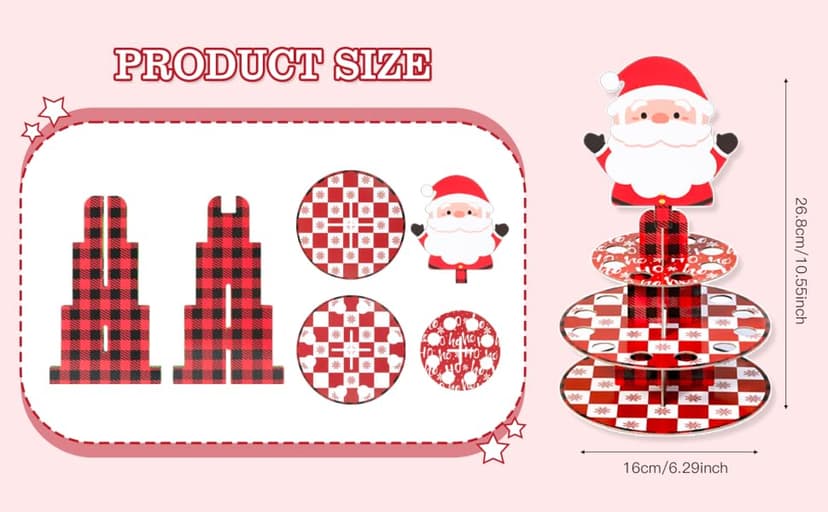 Santa Claus Cash Cake Stand Surprise Xmas Gift Ideas for Him Her Son Daughter Grandkids Crafterlife Christmas Money Holder for Christmas Cash Gifts B0D9ND5QXH