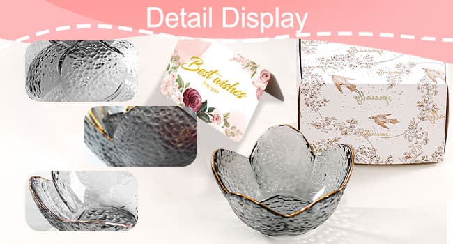 Purple Flower Jewelry Dish Glass Ring Dish Jewelry Tray Cute Vanity Organiser Room Decor Aesthetic Nightstand Bathroom Decor Trinket Dish Ring Holder Valentine's Friendship Birthday Gifts for Women