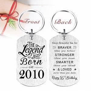 Yobent Birthday Gifts for Men Women Him, Happy Birthday Personalized Keychain, Men Gifts for Bday Unique B0CQ8GFN4W
