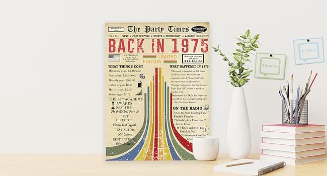 Vintage 50th Birthday Card, Happy 50th Birthday Gifts for Him Her, Funny 50 Year Old Birthday Gift Ideas for Couple, Unique 50th Birthday Decorations for Women Men