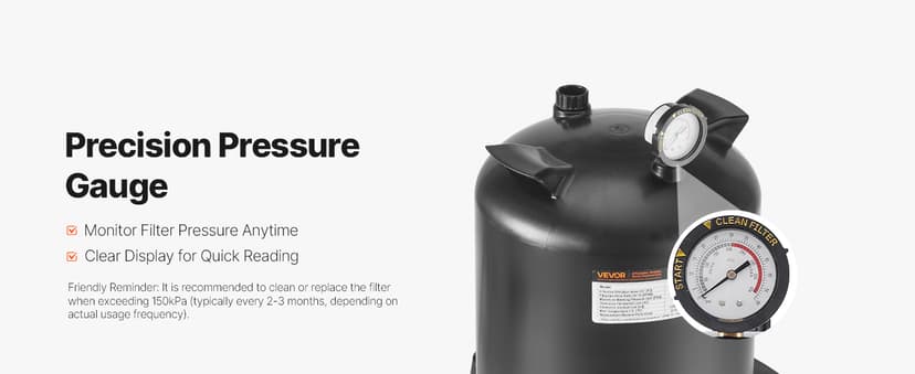 VEVOR 2025 Pro Pool Cartridge Filter System 200 sqft, Pool Filter for Inground & Above Ground Pools, Compatible W/Pumps 3HP~4HP | Up to 9827 GPH Max Flow, Pool Filters for Pools Up to 39625 Gallons