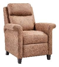 IOMOR Leather Recliner Chair, Manual Recliner Chair for Adults with Overstuffed Arms and Back, Single Sofa Recliner with Cup Holders for Living Room (1, Grey)