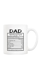 5Aup Fathers Day Christmas Gifts Funny Dad Coffee Mug from Child Daughter Son Kids, Best Father Ever Cups 11 Oz, Unique Birthday and Holiday Gifts for Dad Father