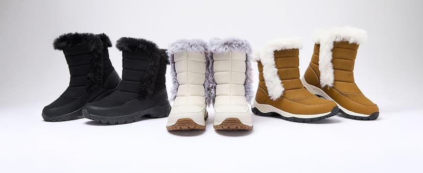 Lands' End Expedition Waterproof Insulated Womens Snow Boots, Lace Up or Slip On Winter Boots for Women, Medium or Wide Width Sizes 6 to 11, Black, Brown, Blue, White or Grey Winter Shoes