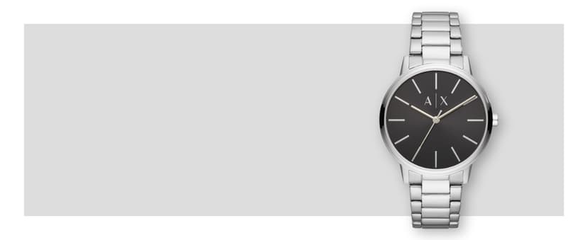 A|X Armani Exchange Men's Watch with Three-Hand Analog Display and Stainless Steel or Leather Band, Watch for Men