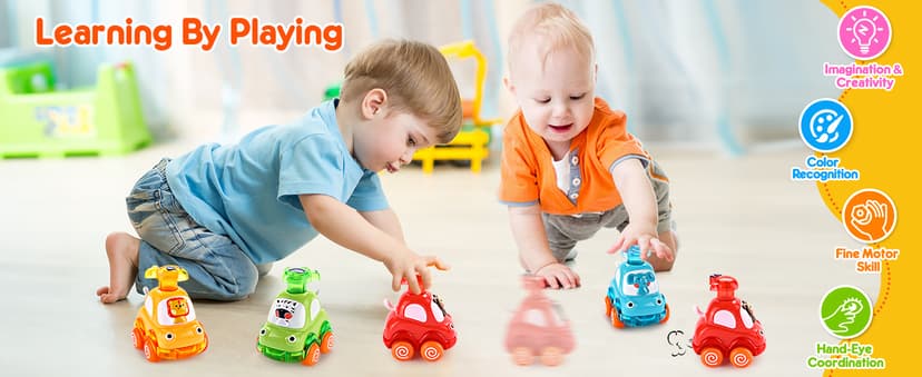 Cars Toys for 1 Year Old Boy Birthday Gift: Press and Go Toys Cars for Toddlers 1-3 Baby Toys 12-18 Months Toddler Toys Age 1-2 One Year Old Boy Toys First Birthday Gifts for 1-3 Year Old Boys Girls