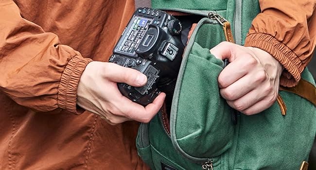 Padwa Lifestyle Khaki Camera Backpack - Professional DSLR & UAV Camera Bag,Anti Theft Canvas Camera Backpacks with Rain Cover,Large Capacity Photography Travel Camera Bag with Multi Compartments