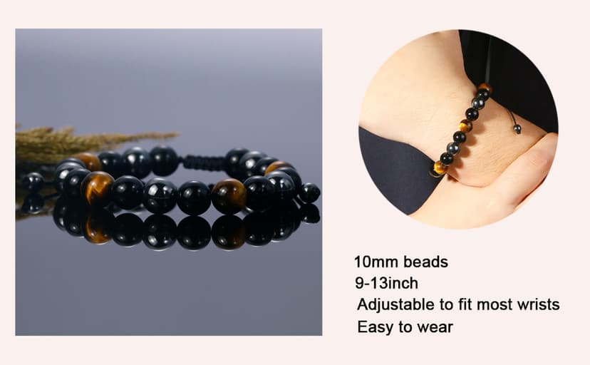 Sereney 9 10 11 12 13 15 16 18 21 30 40 50 60 Year Old Birthday Gifts for Him Boys, Handmade Triple Protection Bracelets as Adjustable National Boyfriend Day Bracelets for Boys Son Grandson Dad Man