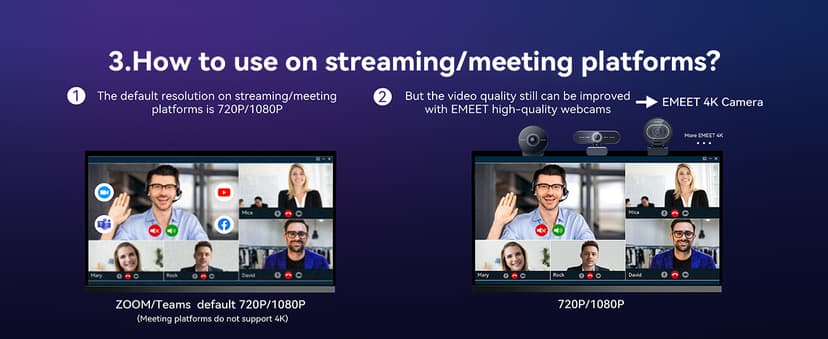 EMEET PIXY Dual-Camera AI-Powered PTZ Camera 4K, AI Tracking, PDAF&AI Autofocus 0.2s, 1/2.55'' Sony Sensor, 3 Mics, Presets, Gesture Control, 4K Webcam for Streaming and OBS/Twitch/Switch 2 Compatible