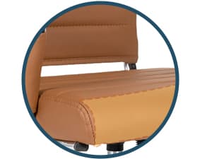 Okeysen Office Desk Chair, Ergonomic Leather Modern Conference Room Chairs, Executive Ribbed Height Adjustable Swivel Rolling Chair for Home Office. (Brown)