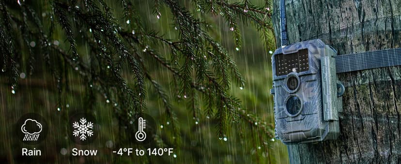 GardePro E6 WiFi Trail Camera (Non-Cellular), Stable WiFi with External Antenna, On-Site App Viewing, 64MP 1296P HD, No-Glow Night Vision, Motion Activated Waterproof Game Camera