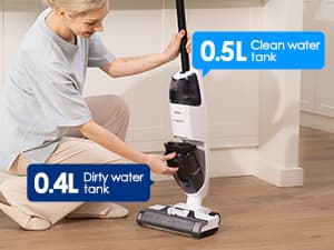 Tineco iFLOOR 2 Complete Cordless Wet Dry Vacuum Floor Cleaner and Mop, One-Step Cleaning for Hard Floors, Great for Sticky Messes and Pet Hair