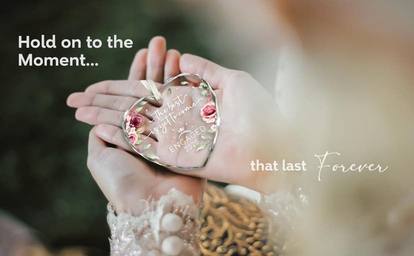 Engagement Gifts for Couples - The Best is Yet to Come Engaged 2025 Glass Ornament – Just Engaged Present Ideas for Newly Women, Bride to Be, Fiance, Friend, Daughter