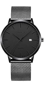 CRRJU Men’s Women Watch Casual Stylish Waterproof Quartz Unisex Wristwatches, Ultra Thin Watches for Men Women, Colorful Silicone Band