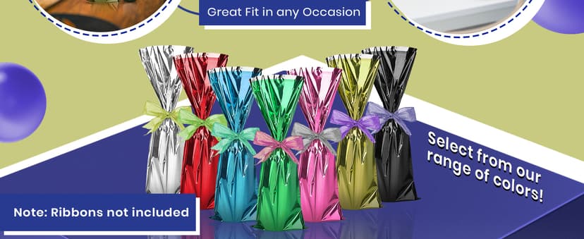 MT Products Metallic Mylar Wine Red Gift Bags for Bottles Sparkle Look - Great for a Wine Pull - (25 Pieces) (Ribbon and Rope Not Included)