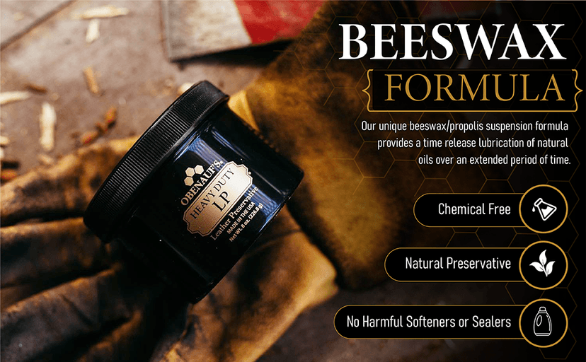 Obenauf's Heavy Duty LP Leather Conditioner Natural Oil Beeswax Formula (8oz)