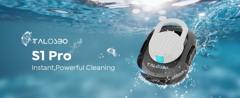 S1 PRO Cordless Pool Vacuum – Powerful Robotic Cleaner for Above-Ground Pools up to 1076 Sq.ft, 120-Min Runtime, 2.5H Fast Charging, Smart Auto-Parking Design