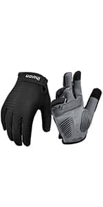 ihuan Ventilated Weight Lifting Gym Workout Gloves with Wrist Wrap Support for Men & Women, Full Palm Protection, for Weightlifting, Training, Fitness, Hanging, Pull ups