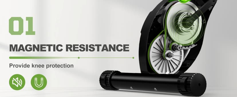 Caromix Folding Exercise Bike, 5 in 1 Stationary Bike with 16-Level Adjustable Magnetic Resistance, 330LB Capacity Indoor Workout Bike, Foldable Exercise Bike for Seniors and Adult