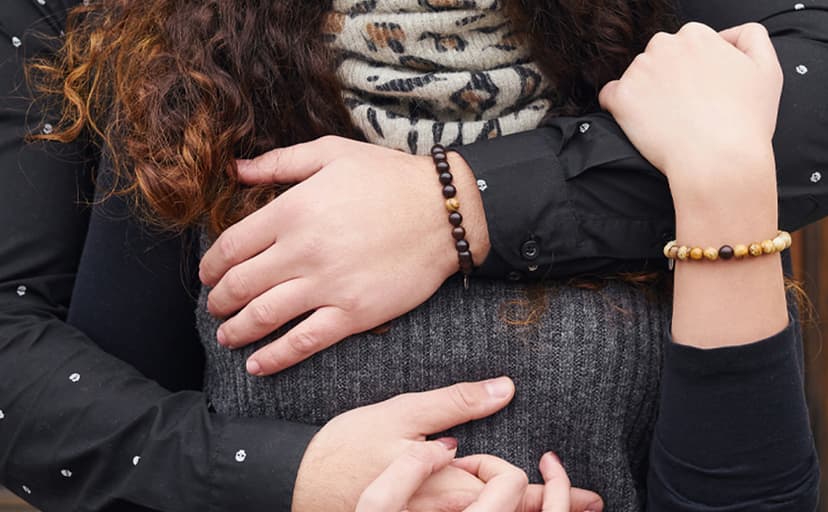 True Bond Comes with Unique Storage Gift Box Matching Couples Bracelet Set. Gift for Her Him Boyfriend Girlfriend Husband Wife Women Men Newlyweds Hubby Mother & Father 8 Millimeter Beaded