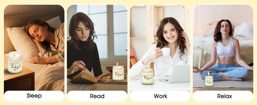 Thank You Gifts for Women, Men, Hostess, Couple, Appreciation Gifts for Teacher Coworker Employee Boss - a Little Candle to Say A Big Thank You, Lavender Scented Candle with Gift Box