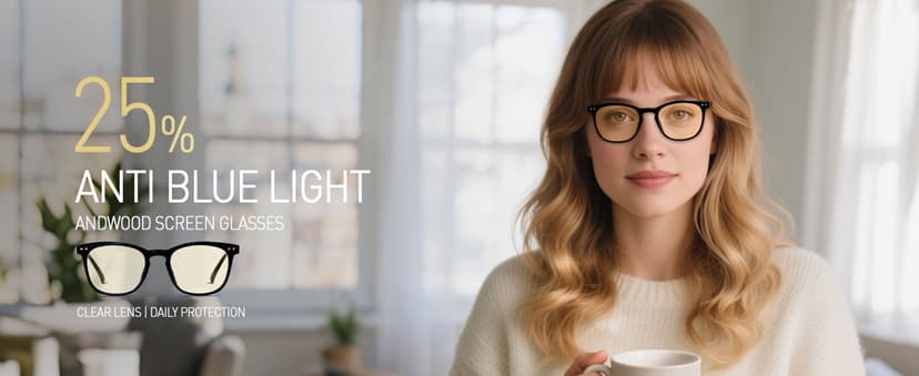 ANDWOOD Blue Light Blocking Glasses Women Men Computer Small Face Clear Bluelight Blocker Eyeglasses Frame