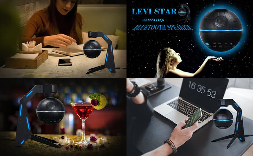 Magnetic Levitation Bluetooth Speaker,Playing Music and Floating in The air,with 5W Louder Sound,Bluetooth 5.1,Cool Tech Gadgets for Men,Unique Gifts for Home Office Decor