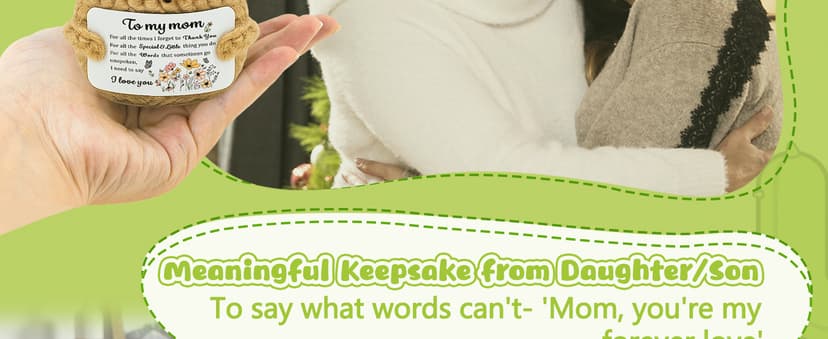 Mom Birthday Gifts Birthday Gifts for Mom from Daughter Son Christmas Meaningful Moms Gift Handmade Crochet Cactus Doll Appreciation Present for Mother Grandmother Aunt