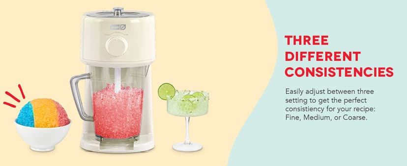 Dash Deluxe Shaved Ice & Slushy Maker - Easy-to-Use Slushy & Snow Cone Maker - Includes Serving Pitcher & Recipe Guide for Homemade Treats - Aqua