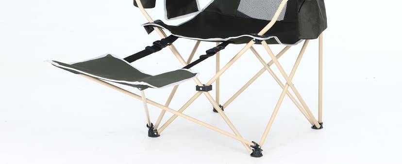 Nice C Chair with Canopy, Umbrella Chairs, Chair with Shades, Sports Chairs, w/Removable Footrest, Cooler Bag, Cup Holder for Camping, Fishing, Sports, Soccer, Beach (1-P Green)