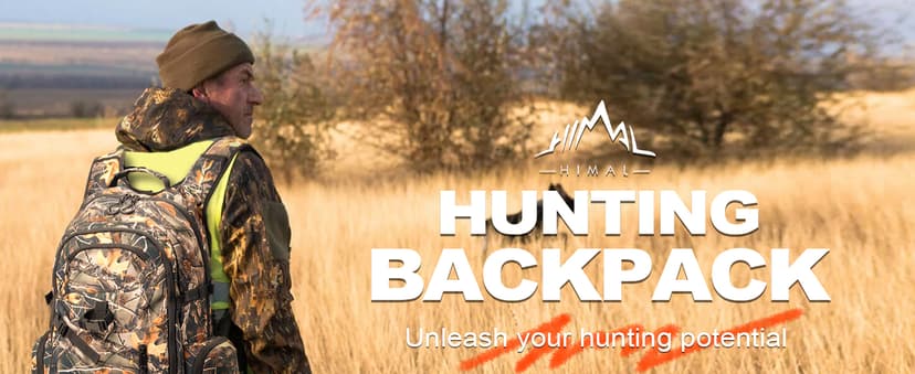 uniHimal Hunting Backpack for Men, Waterproof Camo Backpacks for Hunt with Rain Cover, Durable Large Capacity Day Pack Hunting Gear Accessories for Men