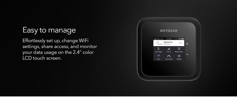 NETGEAR Nighthawk M6 5G Mobile Hotspot, Router with Sim Card Slot, Modem, Portable WiFi Device for Travel, Unlocked with Verizon, AT&T, and T-Mobile, WiFi 6, 2.5Gbps (MR6150)