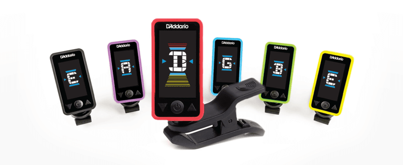D'Addario Eclipse Headstock Clip On Guitar Tuner, PW-CT-17RD, Red