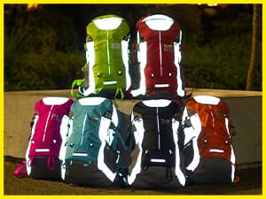 Reflective Motorcycle Backpack – Hi Viz EDC Commuter Bag for Riders, Night Travel, and Daily Use with Helmet Holder, Laptop Compartment, Ventilated Back, Urban Gear (green backpack)