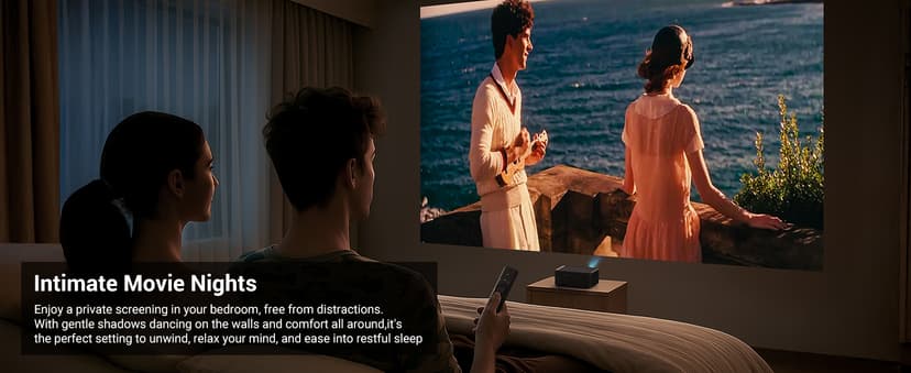 Official Licensed Netflix Smart Projector, HAPPRUN Projector 4K with Wifi and Bluetooth, DoIby Audio,Built-in Apps, Native1080P 1000 ANSI,Electric Focus,Movie Projector for Home Cinema,Outdoor,Indoor