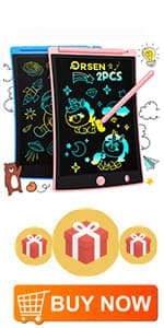 ORSEN 8.5 Inch LCD Doodle Board Tablet Toy - Green Dinosaur Drawing Pad for Kids 2-6 Years Old - Christmas and Birthday Gifts