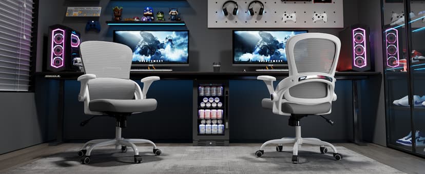 TRALT Ergonomic Office Chair - Comfy Desk Chair with Back Support, Home Office Desk Chairs, Computer Chair, 330lbs Wide Seat Big and Tall Office Chair for Executives (Grey)