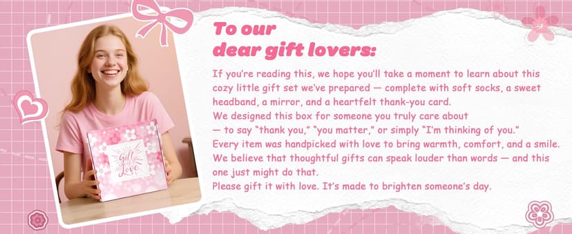 Birthday Gifts for Women - Cherry Blossom Spa Gift Box with Tumbler, Self Care Package for Mom Wife Sister Friend Grandma, Thank You Relaxation Basket for Mother’s Day Valentine’s Day Christmas (Pink)