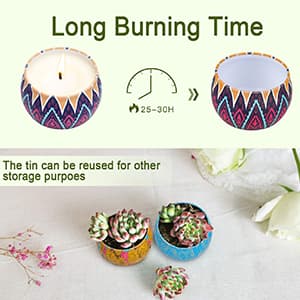 Scented Candles Gift Set, 8% Essential Oil, 4 Pack Aromatherapy Candle, Stress Relief Gifts for Women,120H Burning, Candles for Home Scented, Ideal for Birthday, Christmas, Thanksgiving, Mother's Day